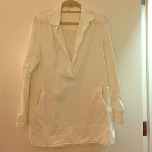 J. Crew white cotton tunic M